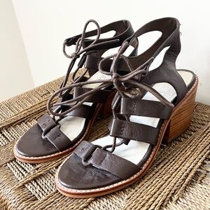 Sol Sana Shoes Women’s 6.5 “Rudey" Brown Leather Gladiator Sandals